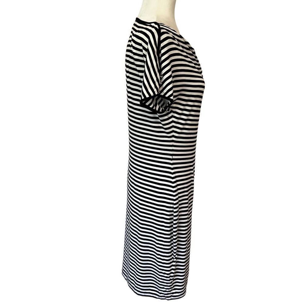 Calvin Klein Black and White Stripe Knit Dress. Size 6. Great Condition!! - Picture 2 of 12